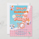 プールパーティーパロオザヒッピー誕生日 招待状 (正面)