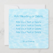 プールパーティービーチパーティー夏パーティートレンディー モダン 招待状 (裏面)