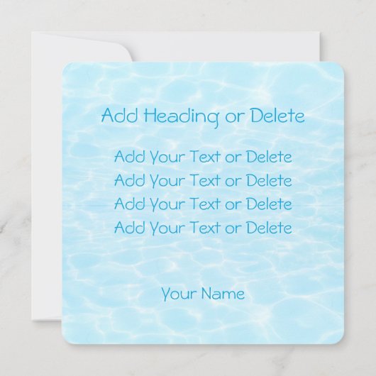 プールパーティービーチパーティー夏パーティートレンディー モダン 招待状 (裏面)