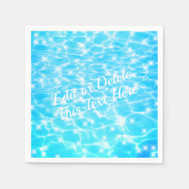 プールパーティービーチパーティー夏パーティーブルー水 スタンダードカクテルナプキン