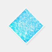 プールパーティービーチパーティー夏パーティーブルー水 スタンダードカクテルナプキン (角)