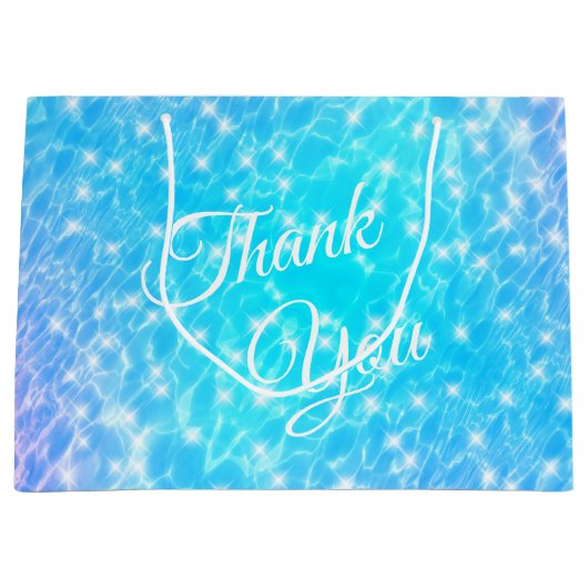 プールパーティービーチパーティー夏パーティー水パーティー ラージペーパーバッグ (正面)