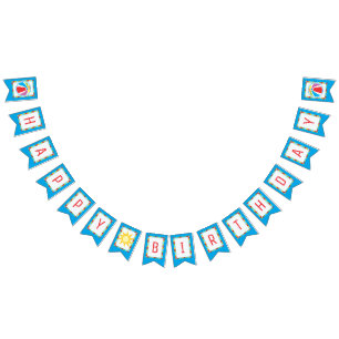 プールパーティービーチボール誕生日バンティング バンティングフラッグ