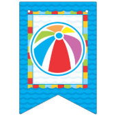 プールパーティービーチボール誕生日バンティング バンティングフラッグ (第1の旗)