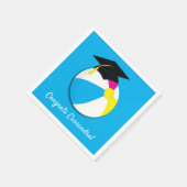 プールパーティービーチ球卒業パーティー スタンダードカクテルナプキン (角)