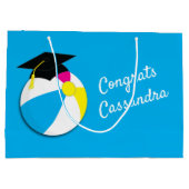 プールパーティービーチ球卒業パーティー ラージペーパーバッグ (裏面)