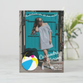 プールパーティービーチ球卒業パーティー 招待状 (スタンド正面)