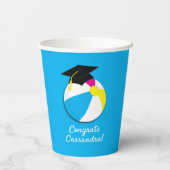 プールパーティービーチ球卒業パーティー 紙コップ (裏面)