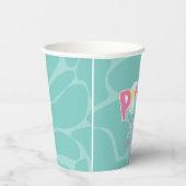 プールパーティーピンクアンドパープルガール誕生日 紙コップ (右)