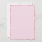 プールパーティーピンクグリッターサングラス 招待状 (裏面)