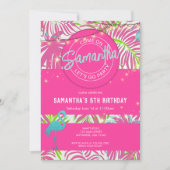 プールパーティーピンクビーチ 招待状 (正面)