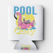 プールパーティーピンクフラミンゴスカル 缶クーラー (裏面)