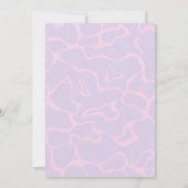 プールパーティーピンク編集可能誕生日招待状 招待状 (裏面)