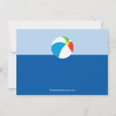 プールパーティーフォトガールズ誕生日招待状 招待状 (裏面)