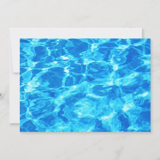 プールパーティーフォトサマー誕生日 招待状 (裏面)