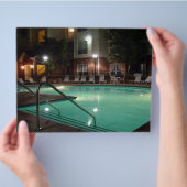 プールパーティーフライヤー チラシ (手)