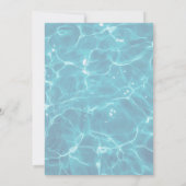 プールパーティーフラミンゴガール10誕生日 招待状 (裏面)