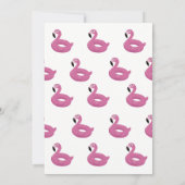 プールパーティーフラミンゴ招待状 招待状 (裏面)