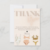 プールパーティーブライダルシャワー サンキューカード (正面)