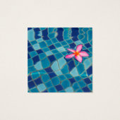 プールパーティーブルースピンクの花の浮きポップ・アートの色 (裏面)