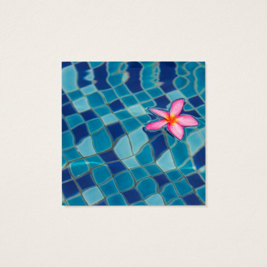 プールパーティーブルースピンクの花の浮きポップ・アートの色 (裏面)