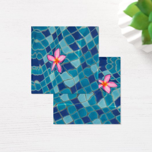 プールパーティーブルースピンクの花の浮きポップ・アートの色 (デスク)