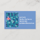 プールパーティーブルースピンクの花フローティングポップ・アートの色 名刺 (正面)