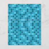 プールパーティーブルー水の予算招待状 チラシ (裏面)