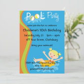 プールパーティーブロンド 招待状 (スタンド正面)