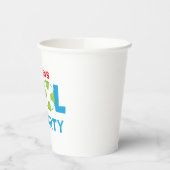 プールパーティーボーイ誕生日 紙コップ (左)