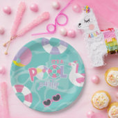 プールパーティーユニコーンピンク&パープル誕生日 ペーパープレート (パーティー)