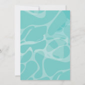 プールパーティーユニコーンプールフロートピンクサマー誕生日 招待状 (裏面)