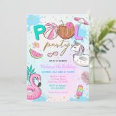 プールパーティーユニコーン 招待状 (スタンド正面)