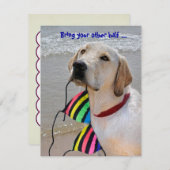 プールパーティーユーモア 招待状 (正面/裏面)