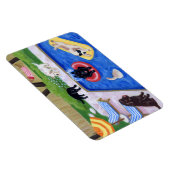 プールパーティーラブラドール絵画おもしろい マグネット (右側)