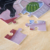 プールパーティーラブラドール絵画2 ジグソーパズル (側面)