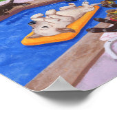 プールパーティーラブラドール2アートワーク ポスター (角)