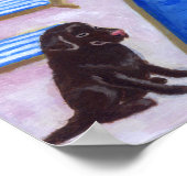 プールパーティーラブラドール(新規)アートワーク ポスター (角)