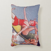 プールパーティーヴィンテージスイミングサマー アクセントクッション (正面(垂直))