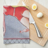プールパーティーヴィンテージスイミングサマー キッチンタオル (四つ折り)