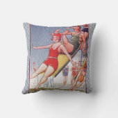 プールパーティーヴィンテージスイミングサマー クッション (裏面)