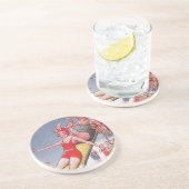 プールパーティーヴィンテージスイミングサマー コースター (側面)