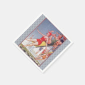 プールパーティーヴィンテージスイミングサマー スタンダードカクテルナプキン (角)