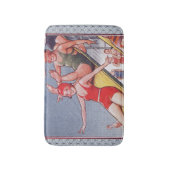 プールパーティーヴィンテージスイミングサマー バスマット (正面縦)