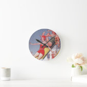 プールパーティーヴィンテージスイミングサマー ラウンド壁時計 (ホーム)