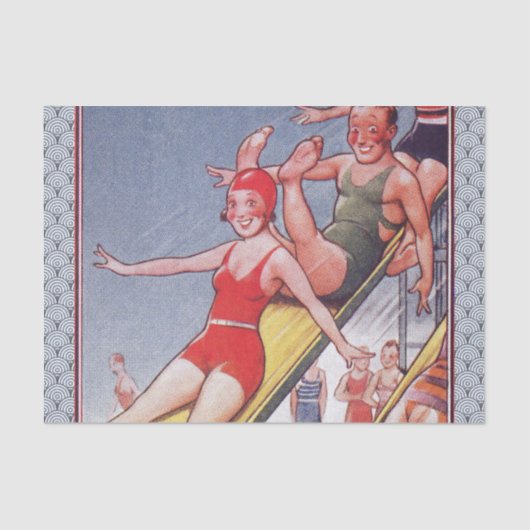 プールパーティーヴィンテージスイミングサマー 薄葉紙 (正面)