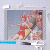 プールパーティーヴィンテージスイミングサマー 薄葉紙 (クラフト)