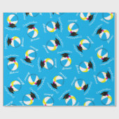 プールパーティー卒業パーティービーチボール ラッピングペーパー (フラット)