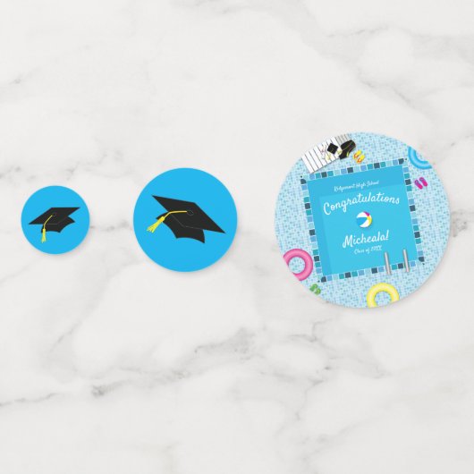 プールパーティー卒業パーティー コンフェッティ (裏面)