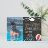 プールパーティー卒業招待状 招待状 (スタンド正面)